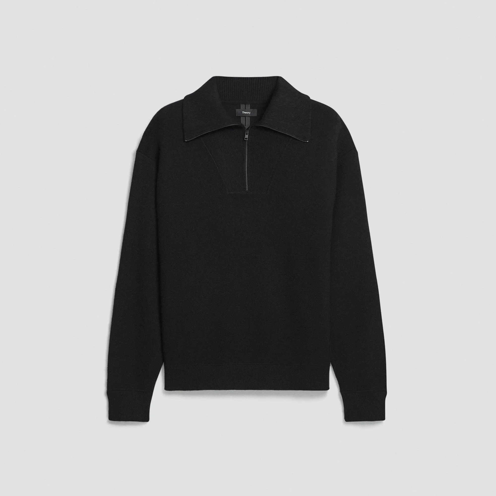 Relaxed Quarter-Zip Sweatshirt in Wool Bilen - 1