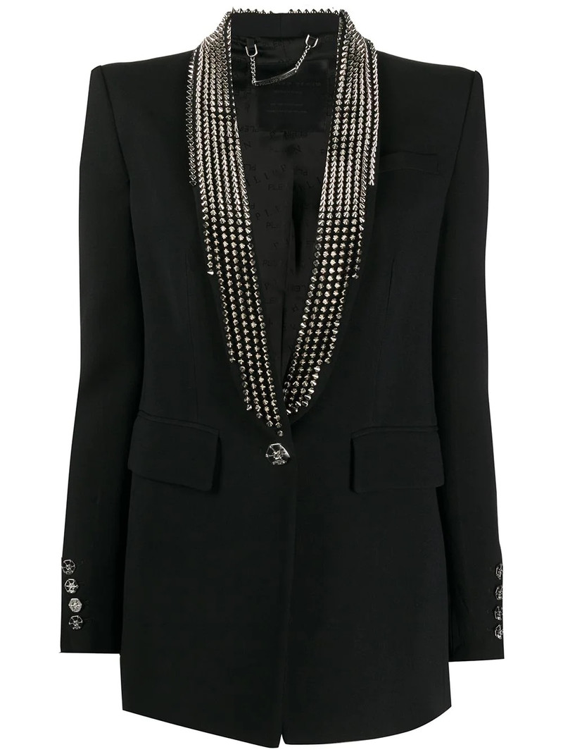 spike-studded blazer 1