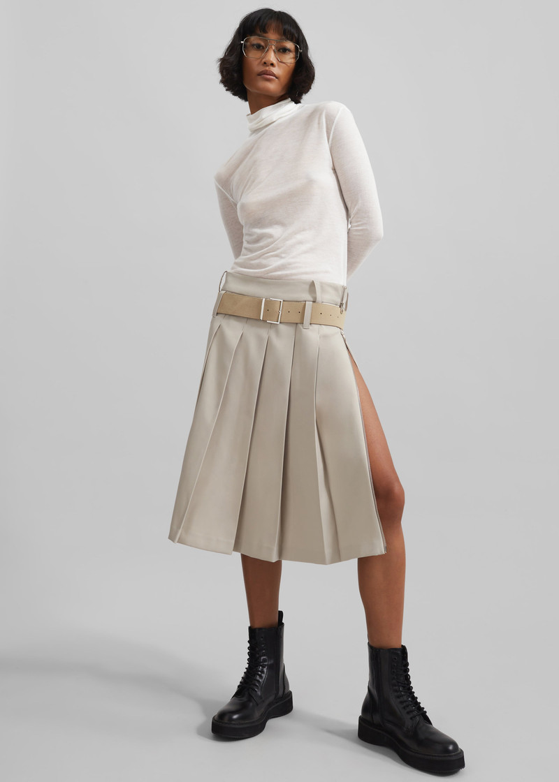 Evren Sheer Turtleneck - White 5