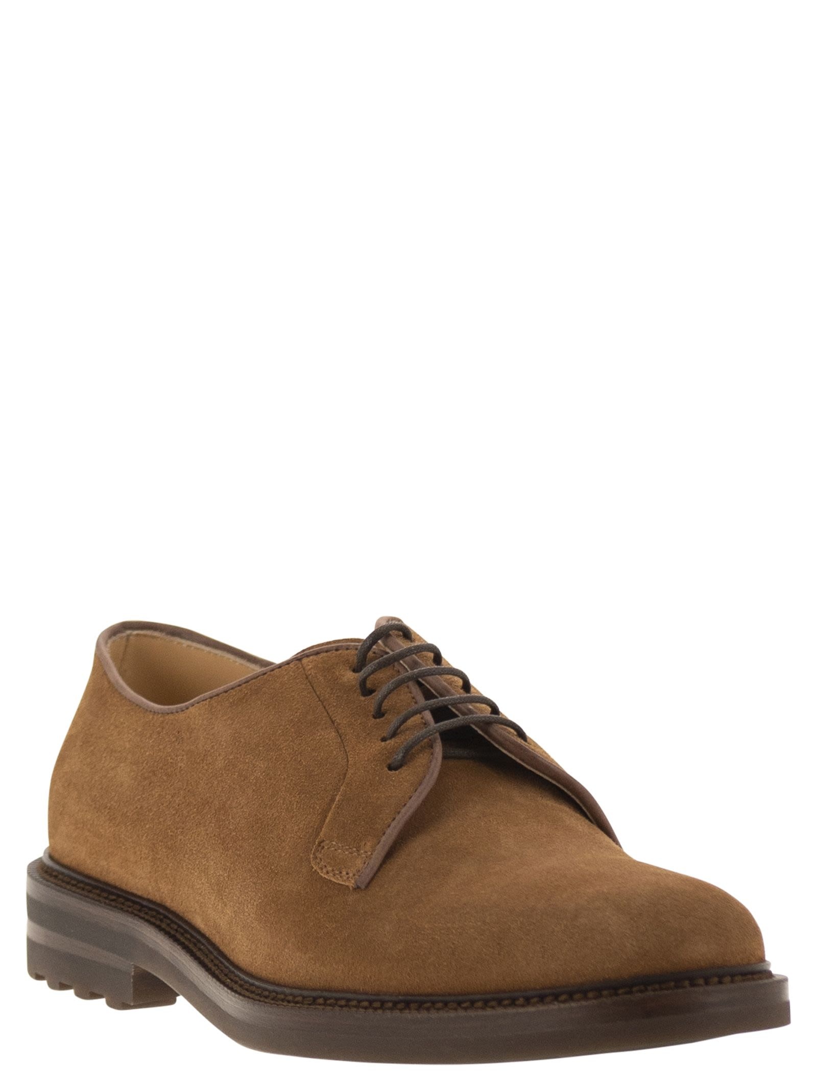Brunello Cucinelli Men Suede Derby - 2