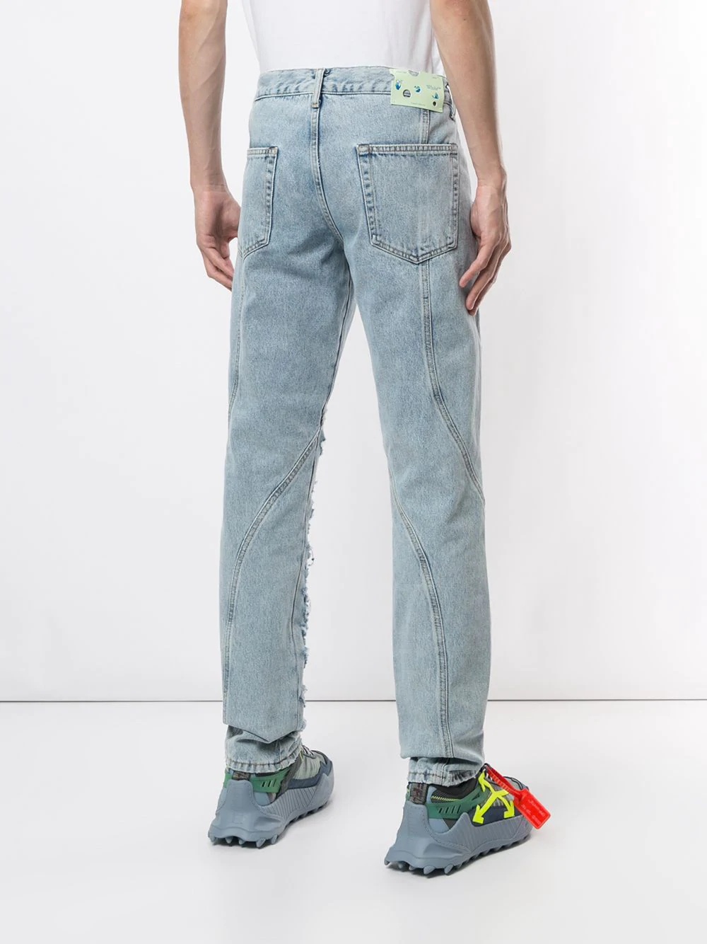 rip-off straight-leg jeans - 4