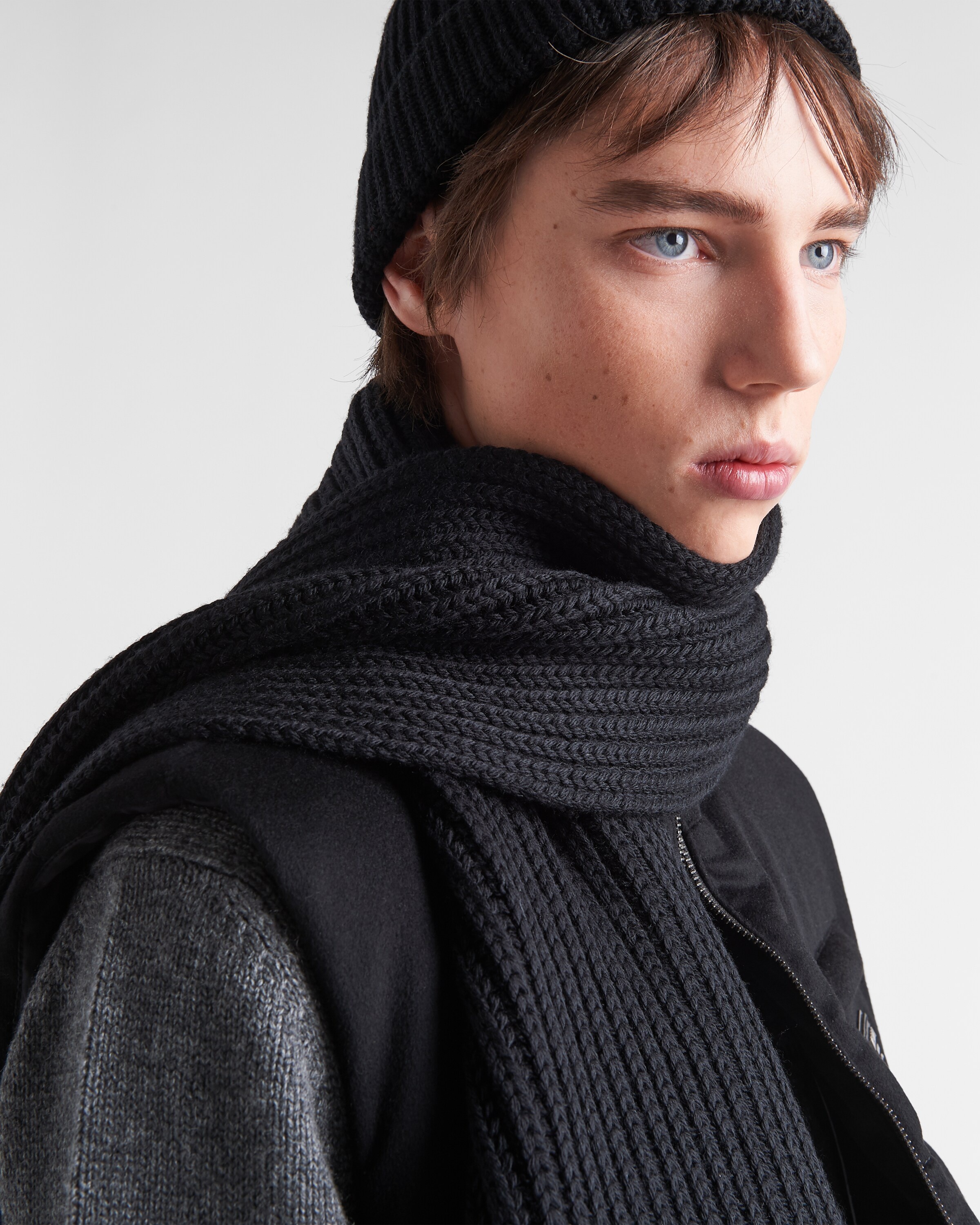 PRADA　Re-Nylon　Gabardine and wool cap Prada Re-Nylon Gabardine And Wool Cap | Saks Fifth Avenue