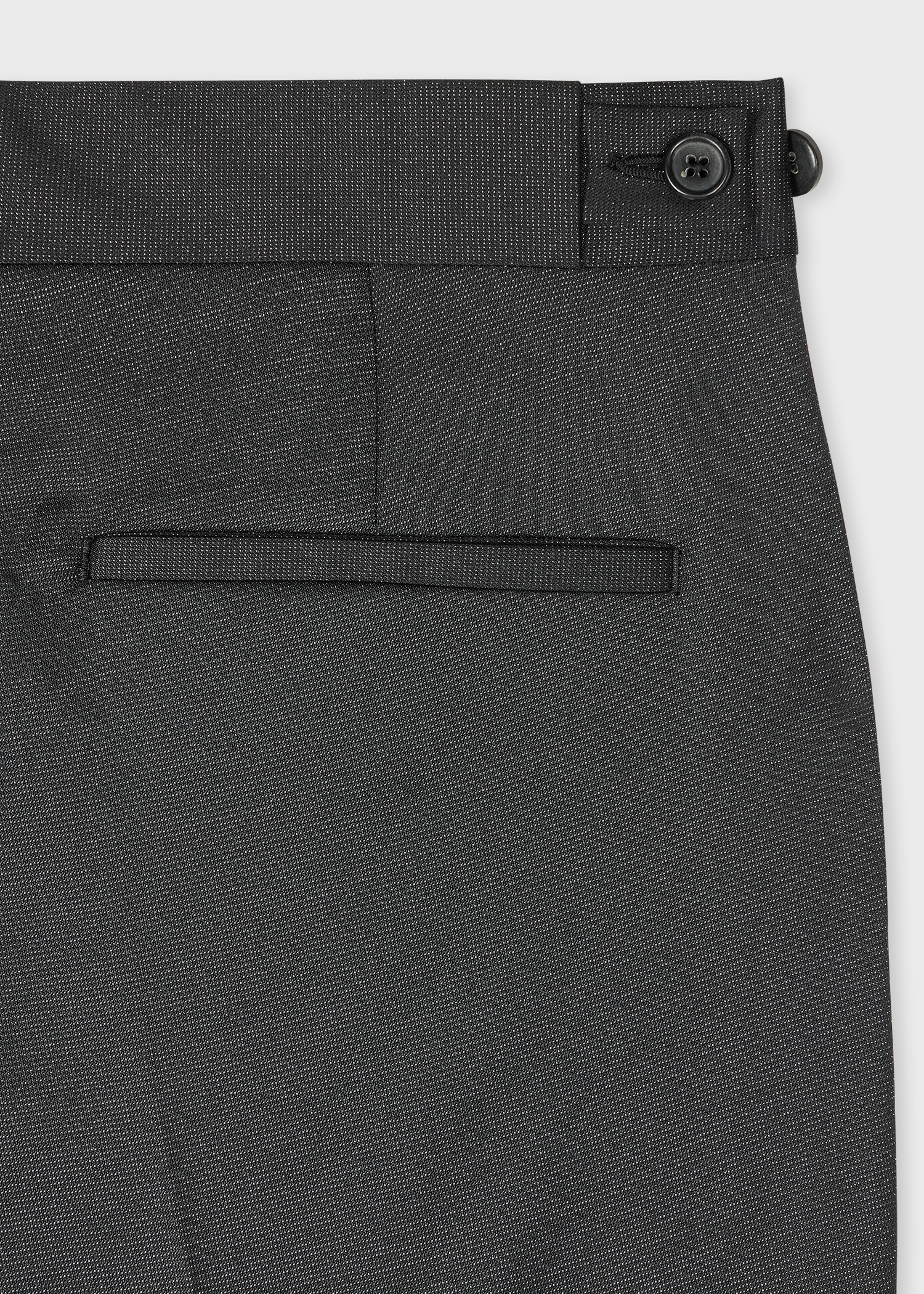 Slim-Fit Black Glitter Wool-Blend Evening Trousers - 2