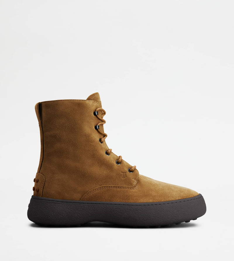 TOD'S W. G. ANKLE BOOTS IN SUEDE - BROWN - 1