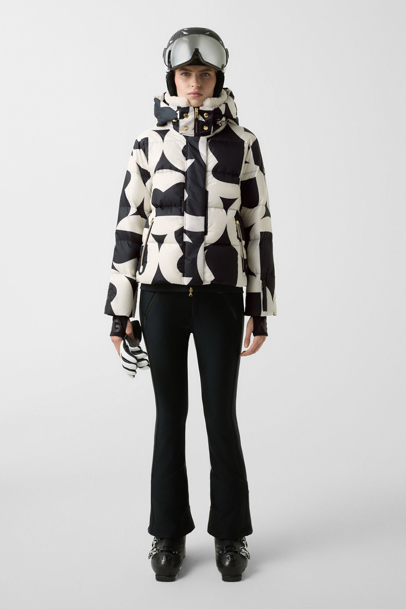 BOGNER Maja down ski jacket in Black/Off-White outlook
