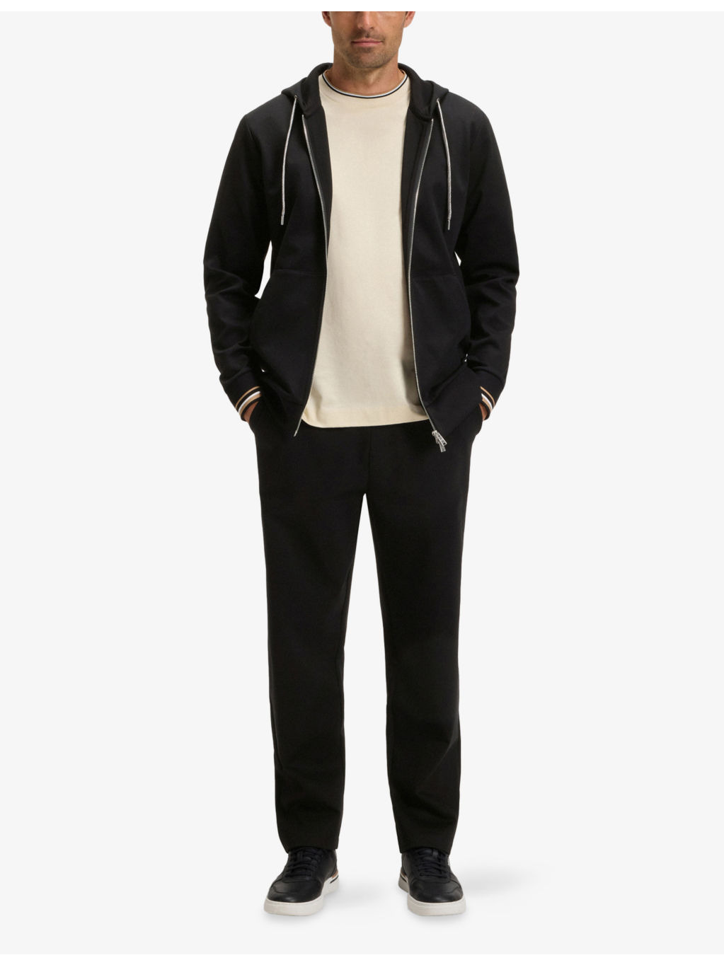 Straight-Leg Cotton-Blend Jogging Bottoms - 2