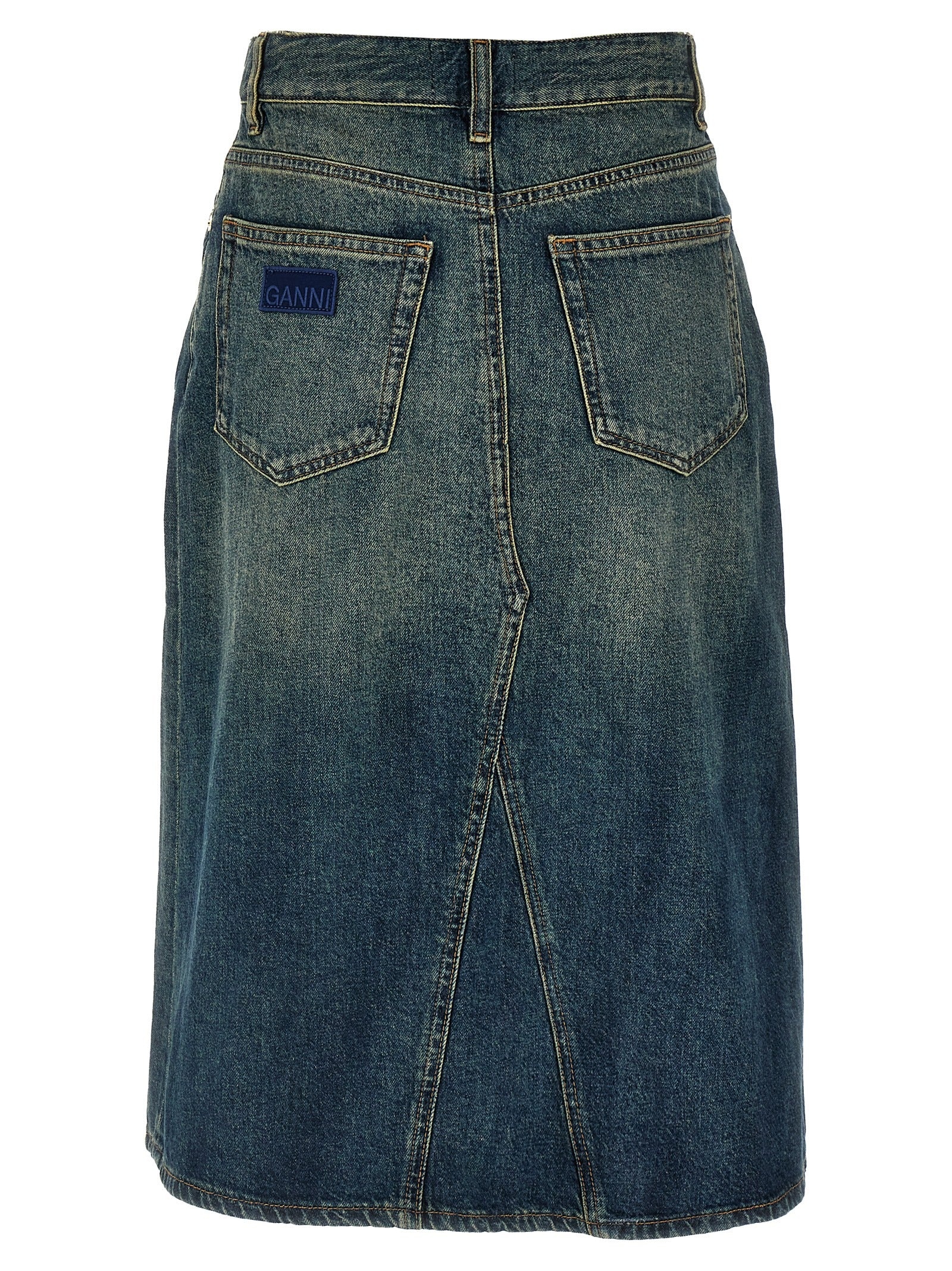 Heavy Washed Skirts Blue - 2