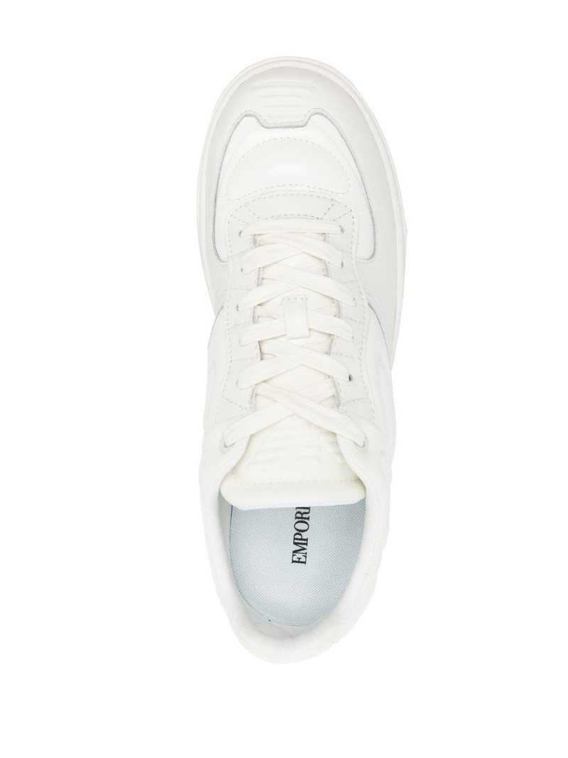 quilted-finish low-top sneakers 4