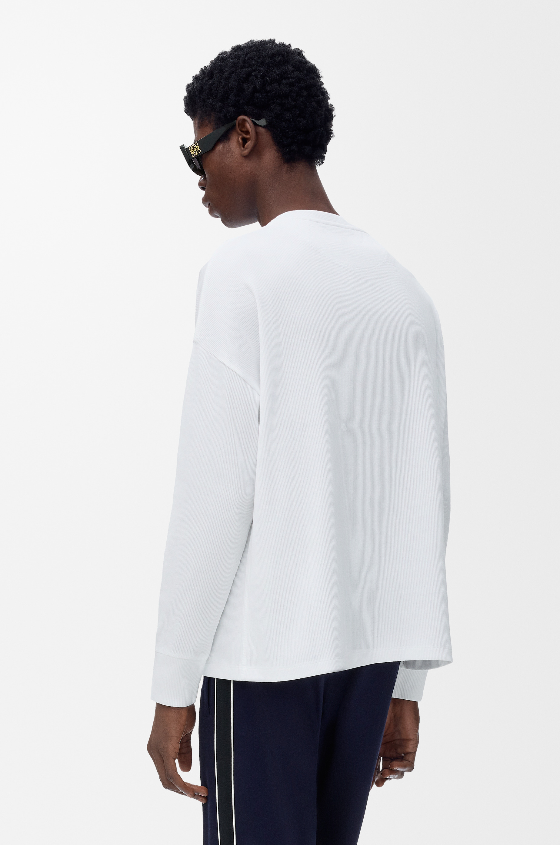 Oversized fit long sleeve T-shirt in cotton - 4