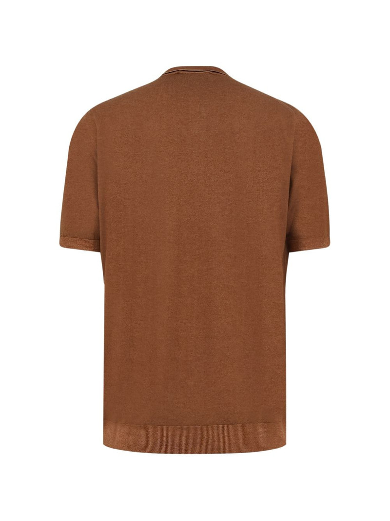 CORNELIANI ribbed polo shirt outlook