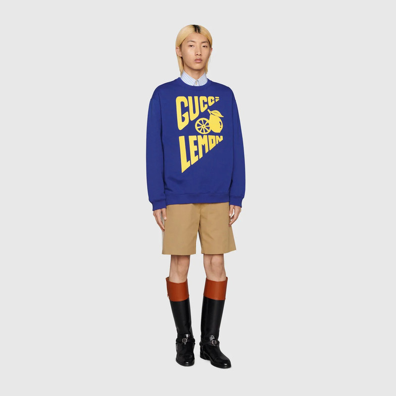 GUCCI 'Gucci Lemon' cotton sweatshirt outlook