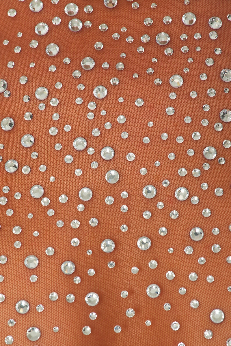 ALEX PERRY Crystal Mesh Midi Dress outlook