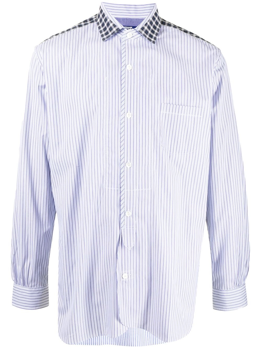 checked-collar shirt - 1