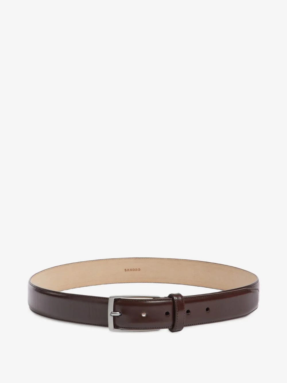polished leather belt - 1