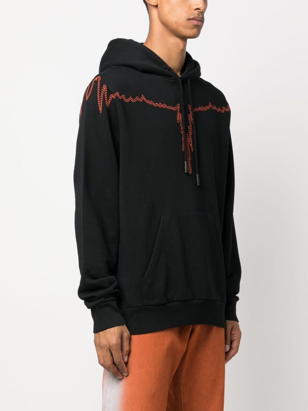 graphic-print drawstring hoodie - 3