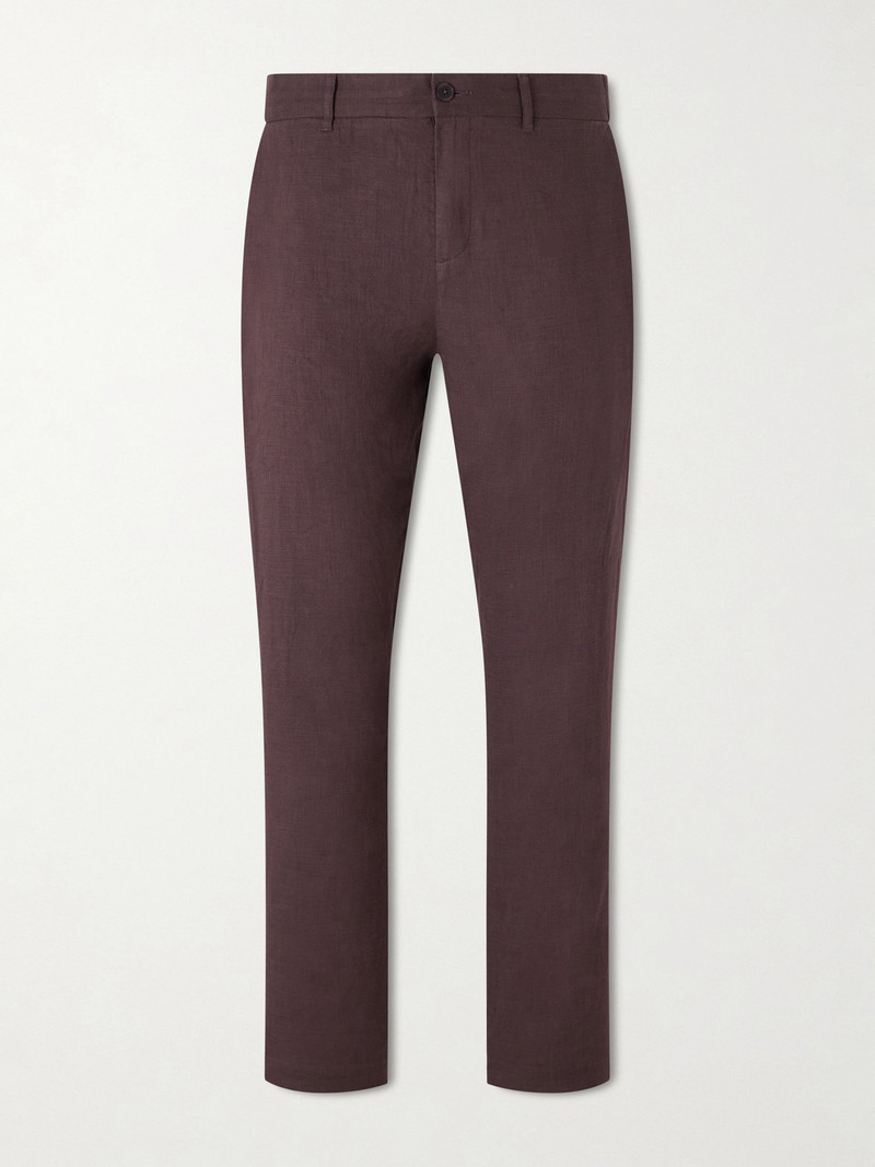 Straight-Leg Linen-Blend Trousers 1