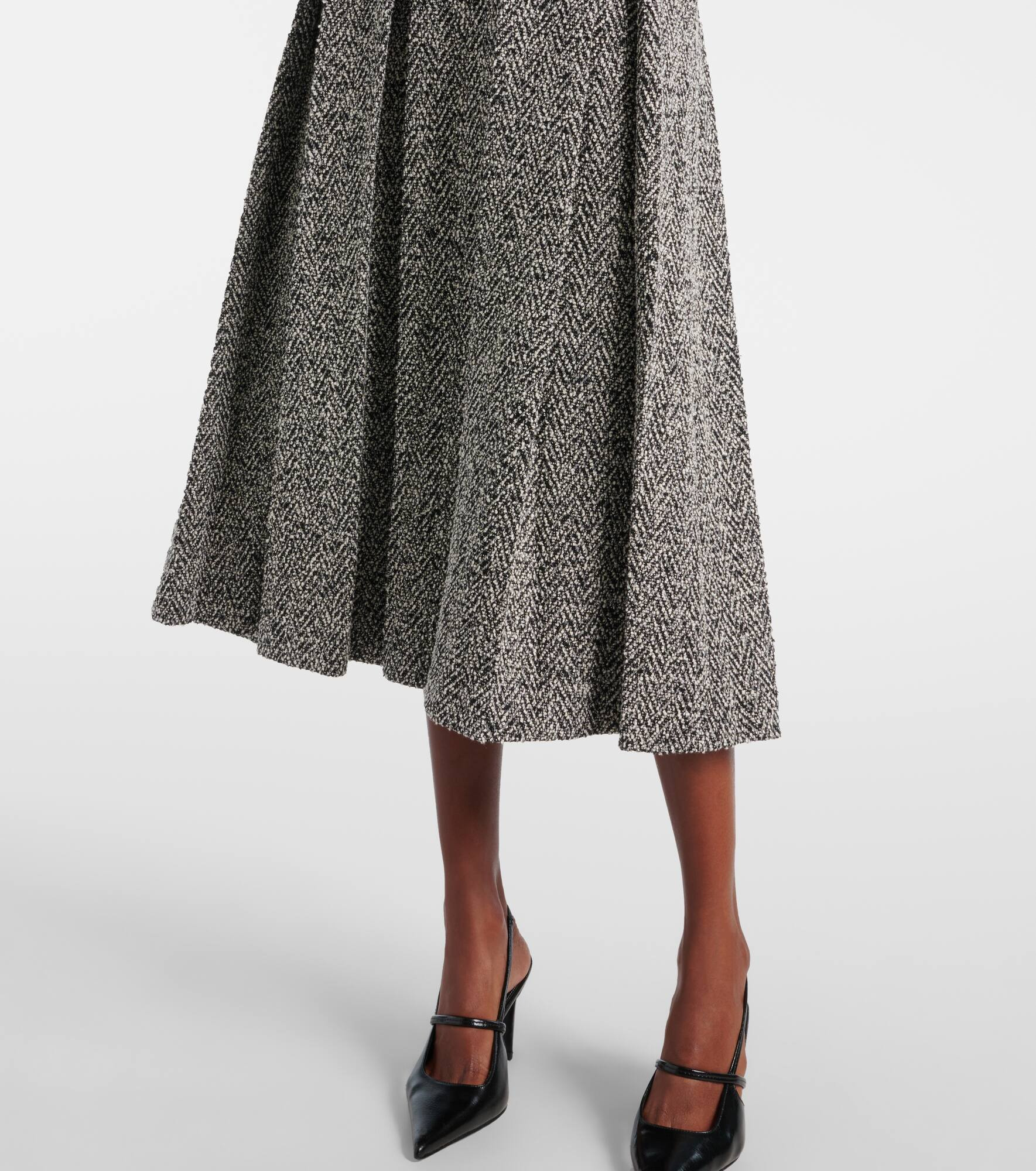 Gallo cotton and wool-blend midi skirt - 5