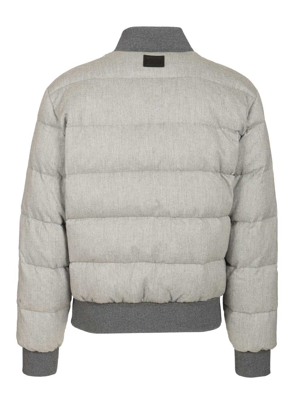 Reversible Flannel Outerwear Bomber Jackets Grey - 2