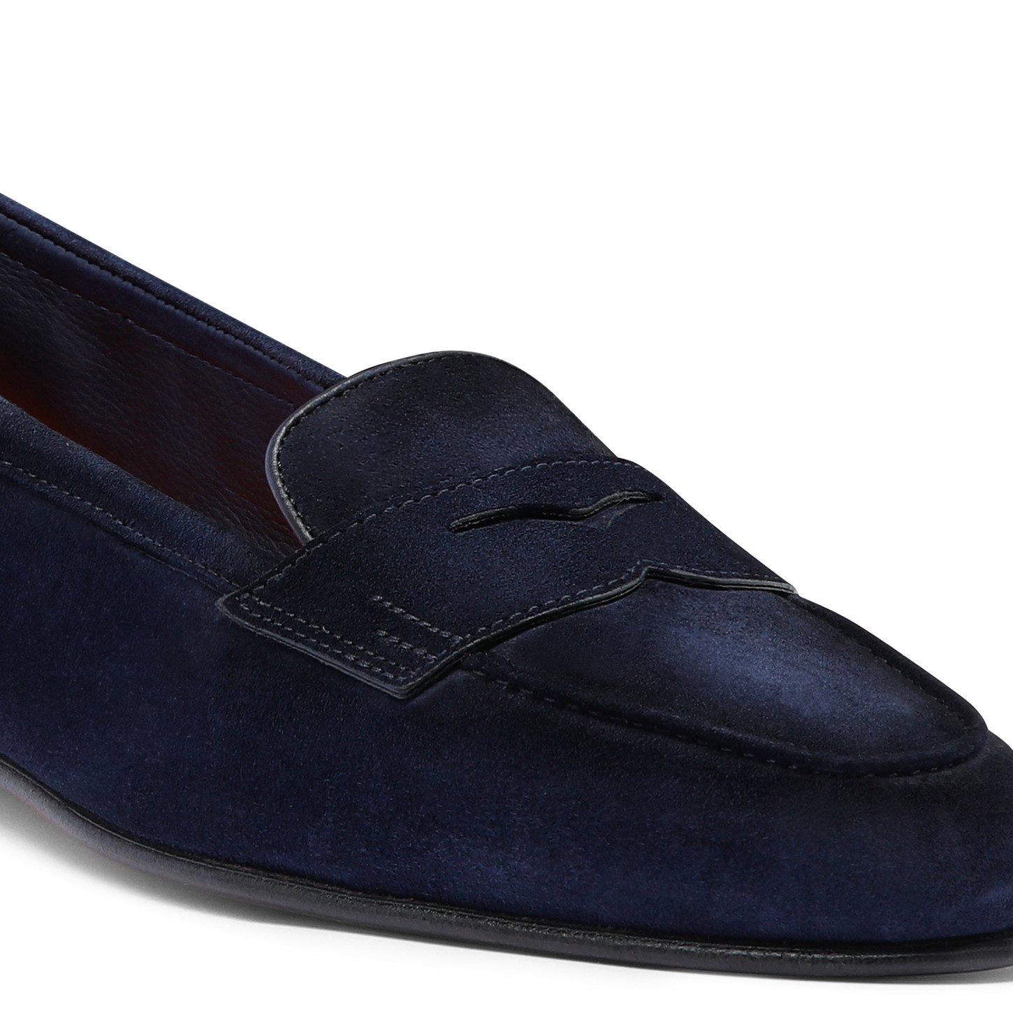 Women's blue suede Carla loafer - 5