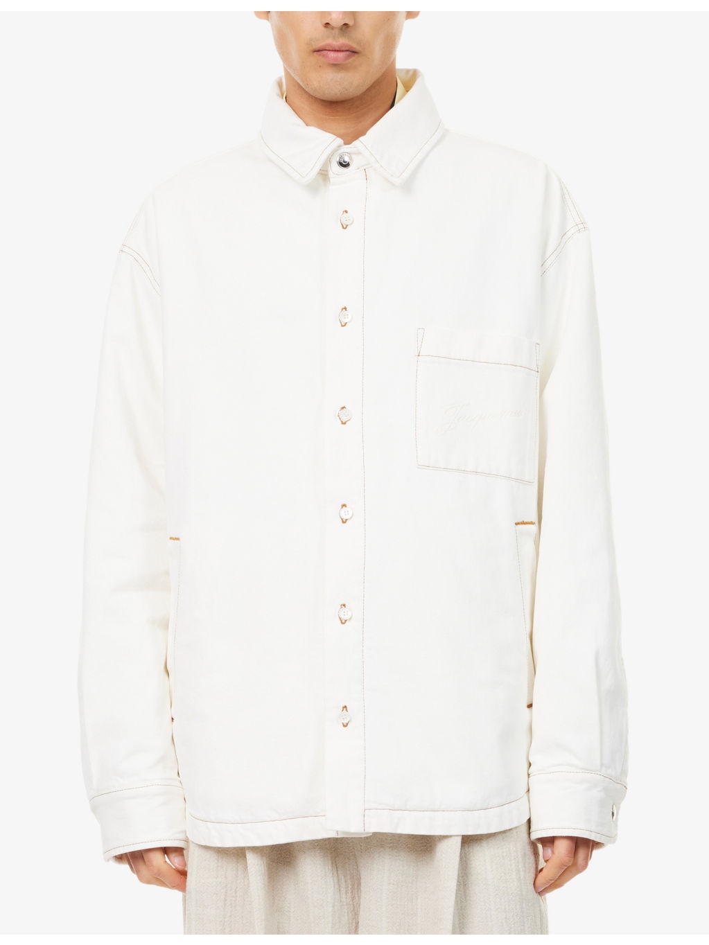 La Chemise Boulanger Embroidered-Logo Cotton Jacket - 3