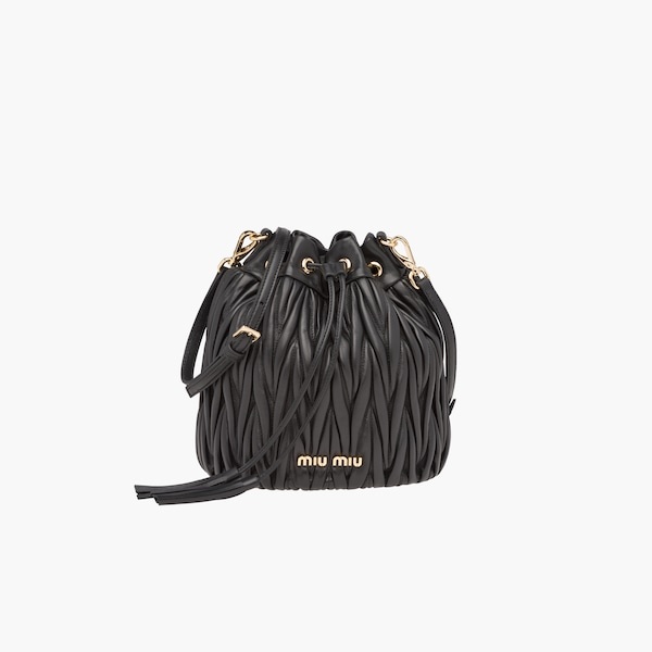 Matelassé nappa leather bucket bag - 3