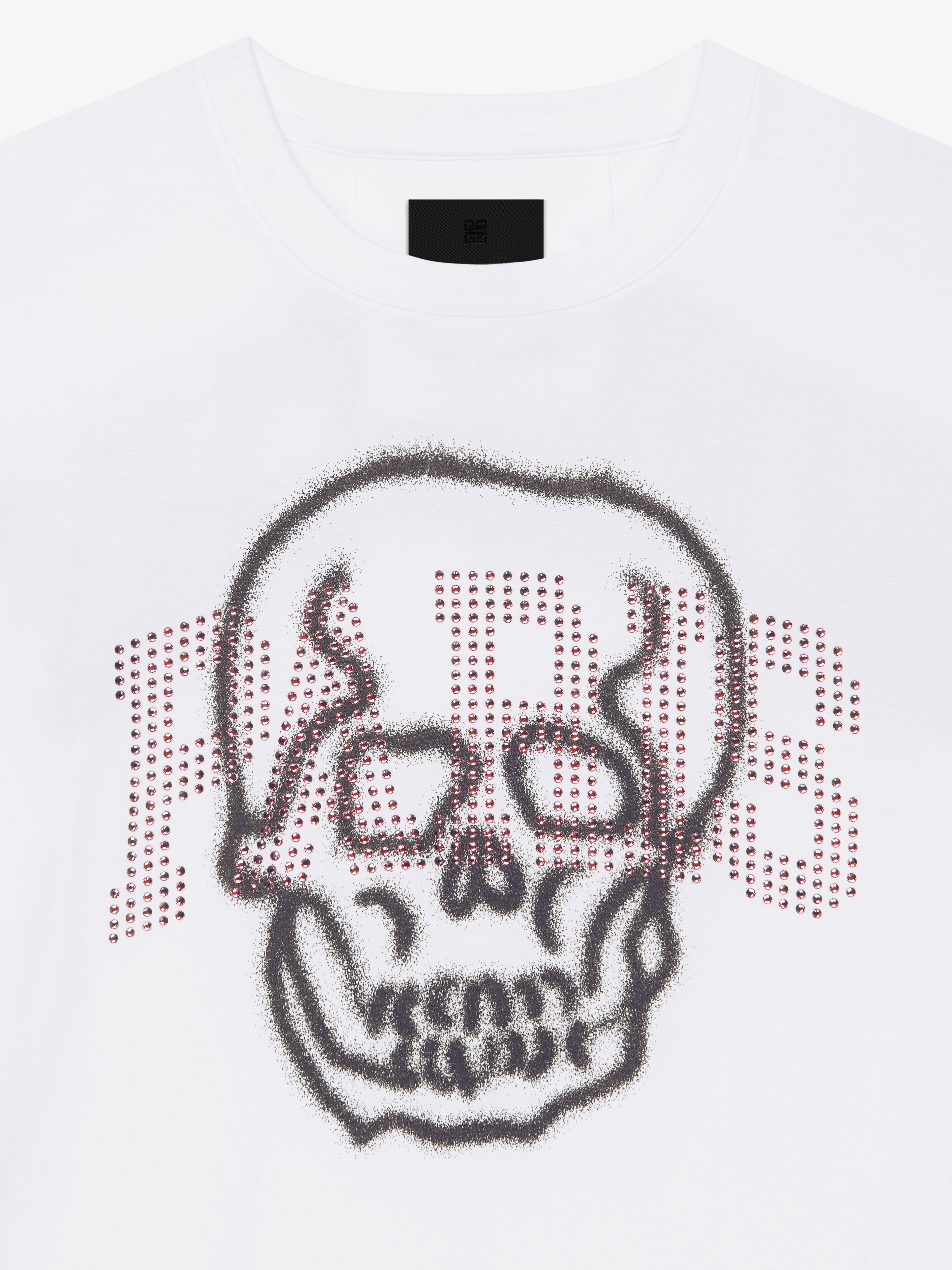 PARIS SKULL OVERSIZED T-SHIRT IN COTTON AND RHINESTONES - 6
