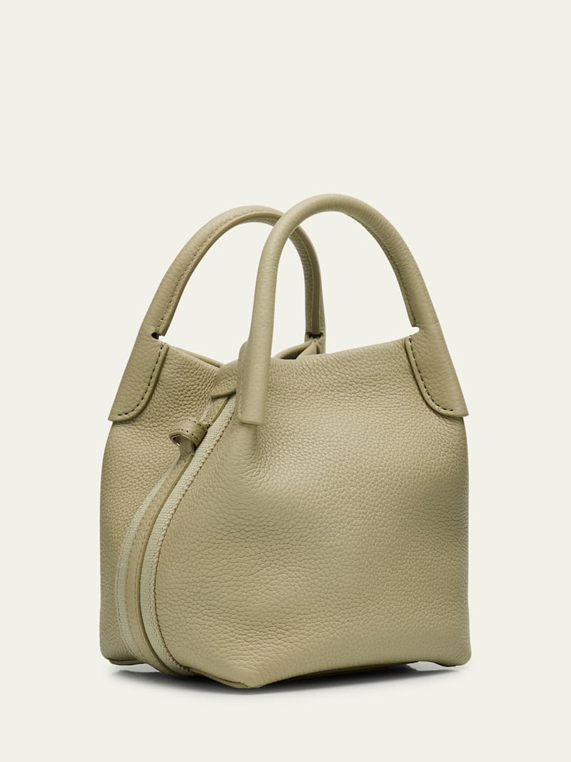 Loro Piana Bale Micro Grain Leather Crossbody Bag outlook