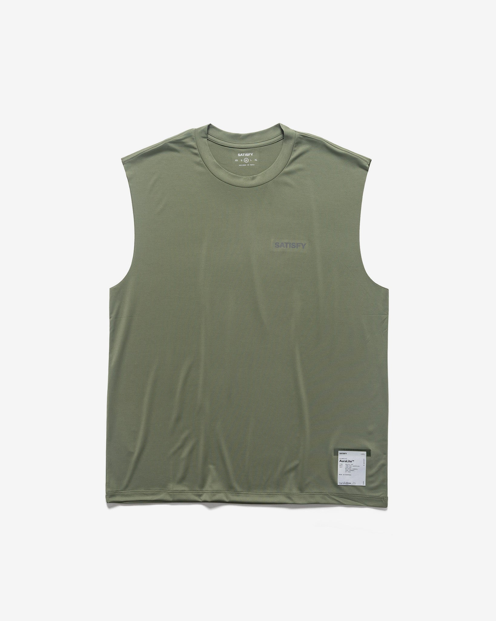 AuraLite Muscle Tee Oil Green - 1