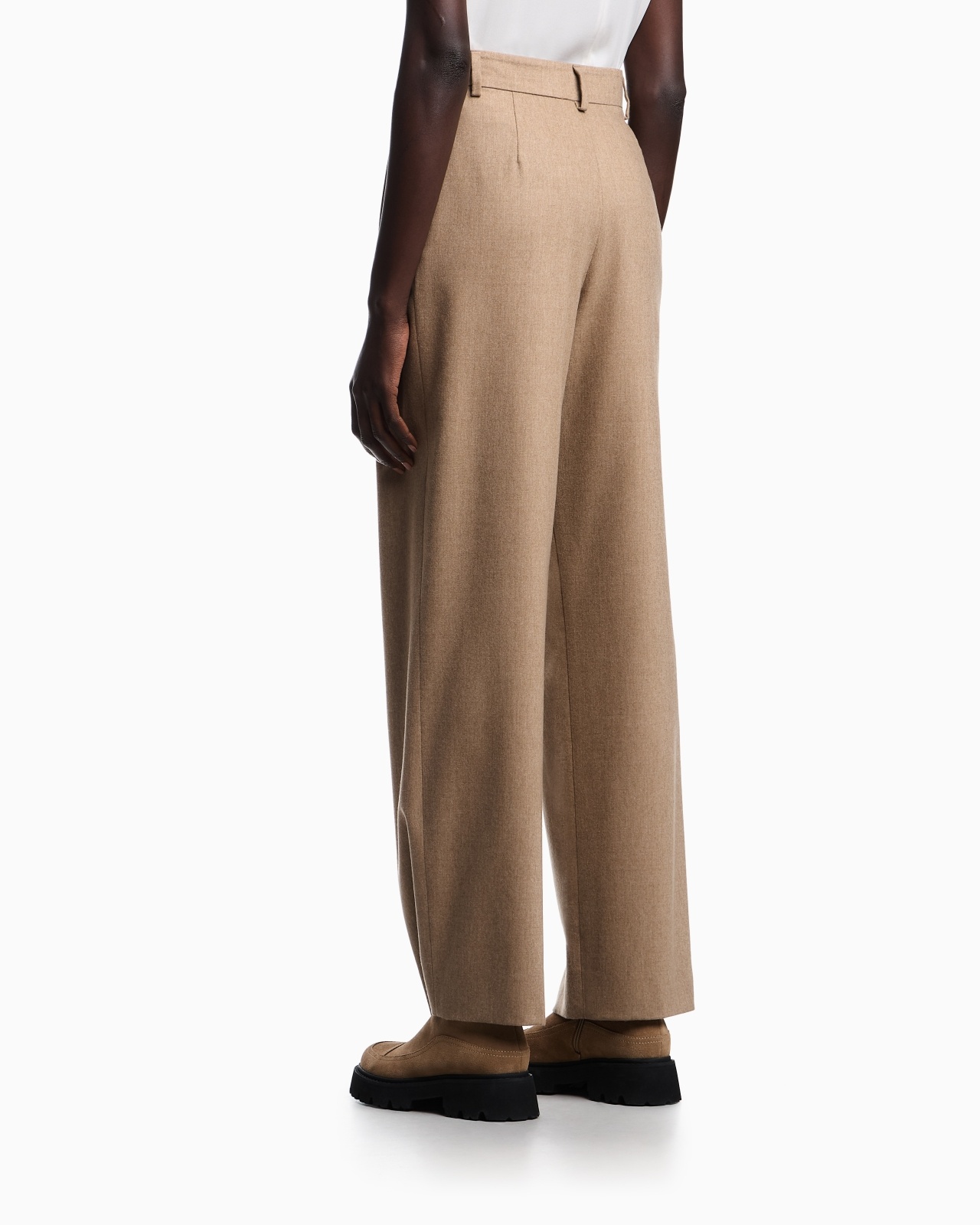 ICON WOOL FLANNEL TROUSERS WITH PLEATS - 3
