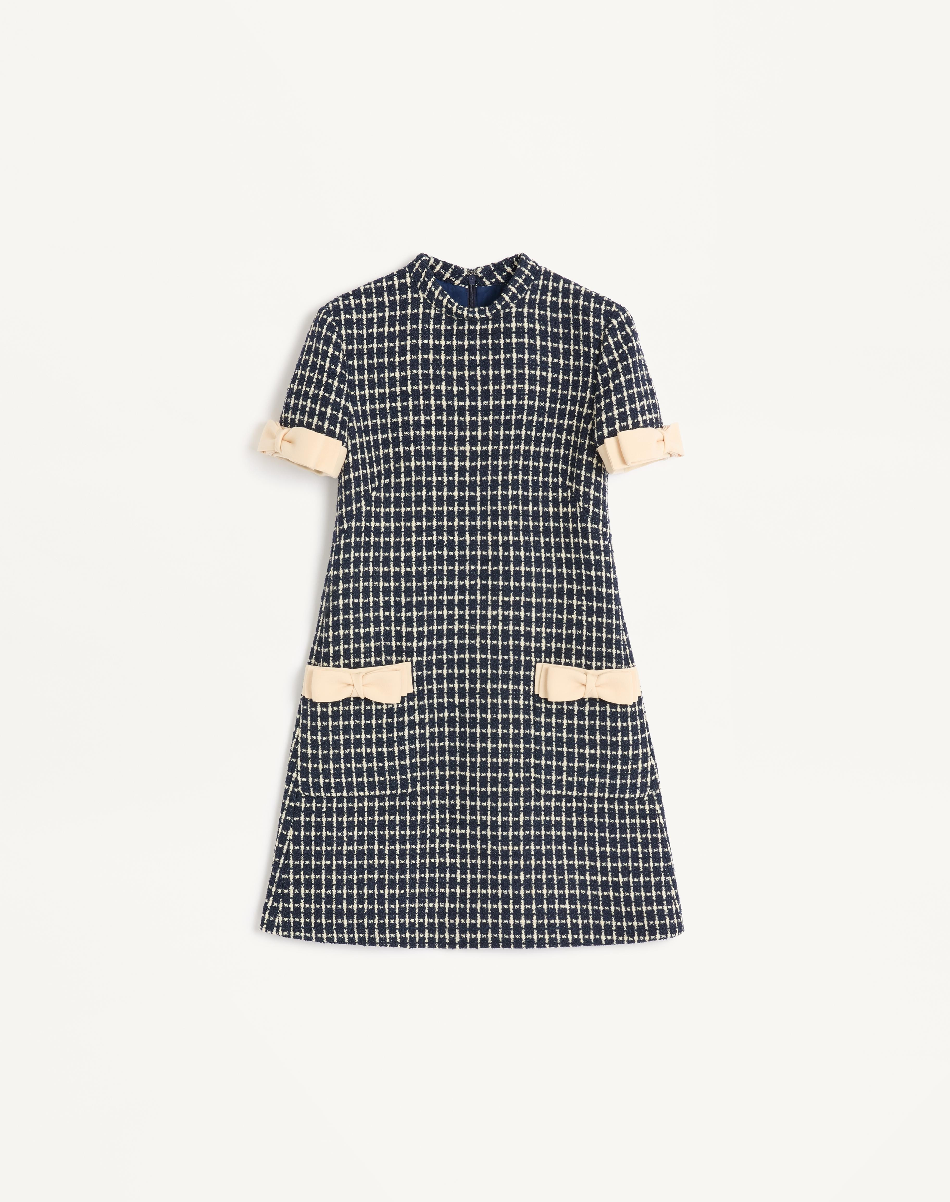 BOUCLÉ SHORT DRESS - 1