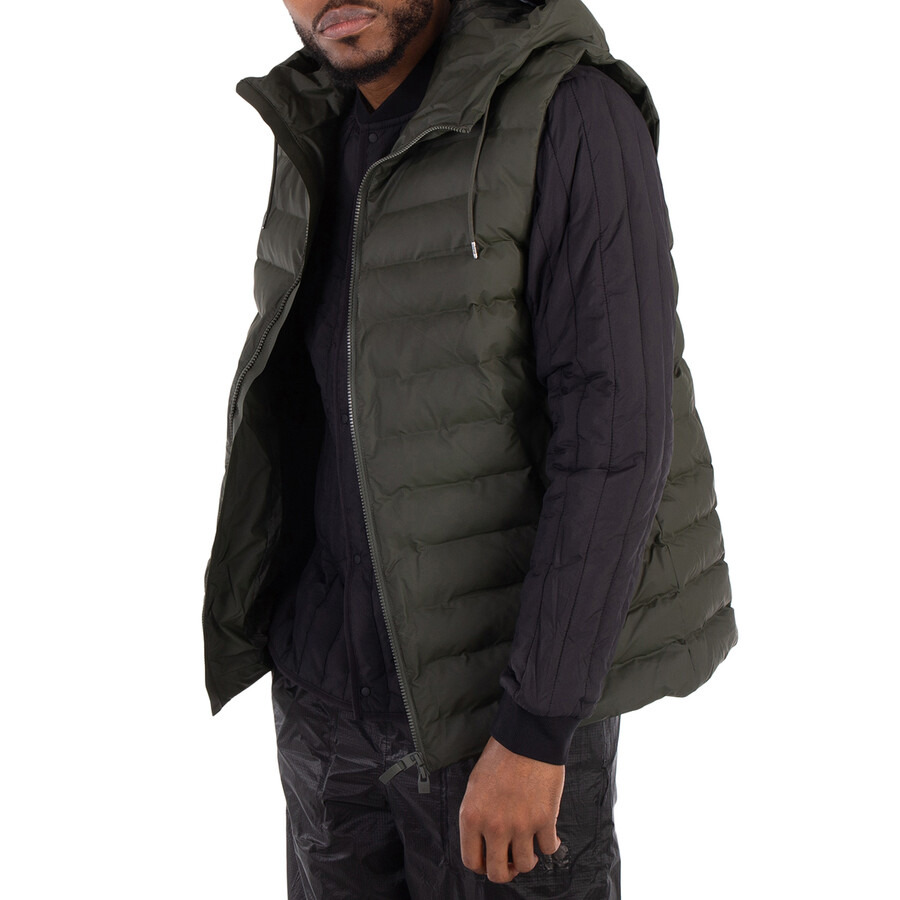 Rains Adjustable Hood Drawstring Sleeveless Jacket - 2