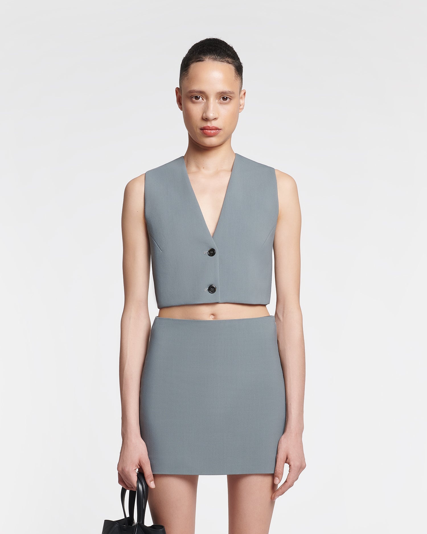 Cropped Tailored Vest - 2