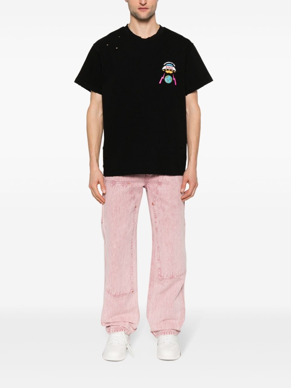 illustration-print cotton T-shirt - 2