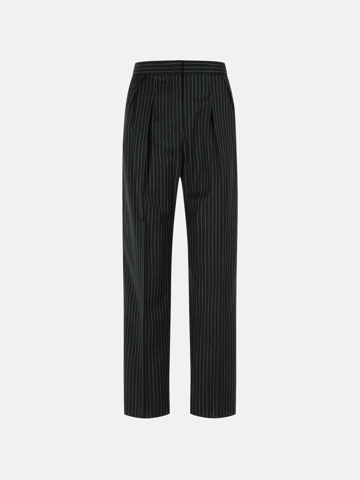 'SESAMO CARROT' BLACK VIRGIN WOOL TELA PANTS - 1