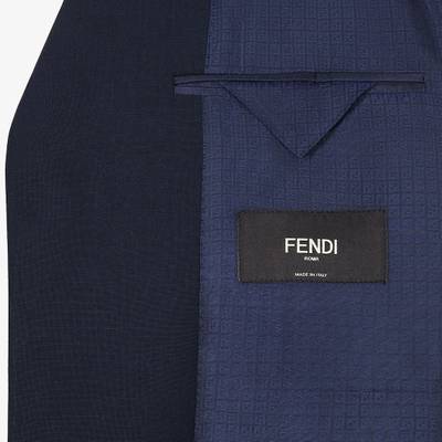 FENDI Blue wool blazer outlook