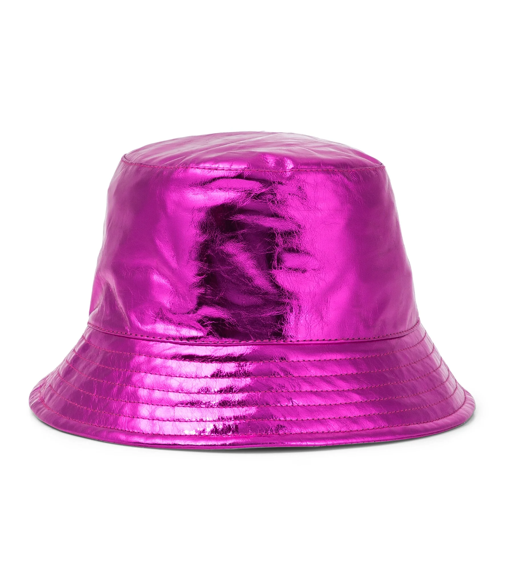 Haley metallic leather bucket hat - 1