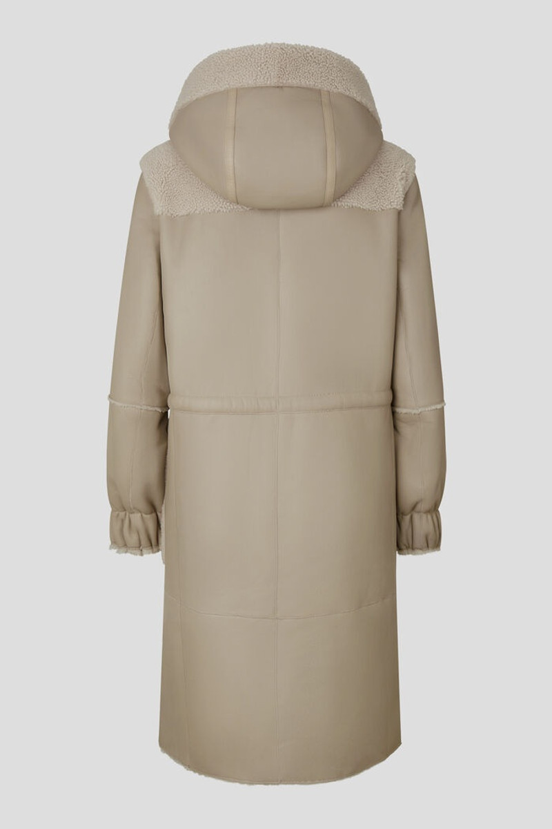 Claire Lambskin coat in Beige 9