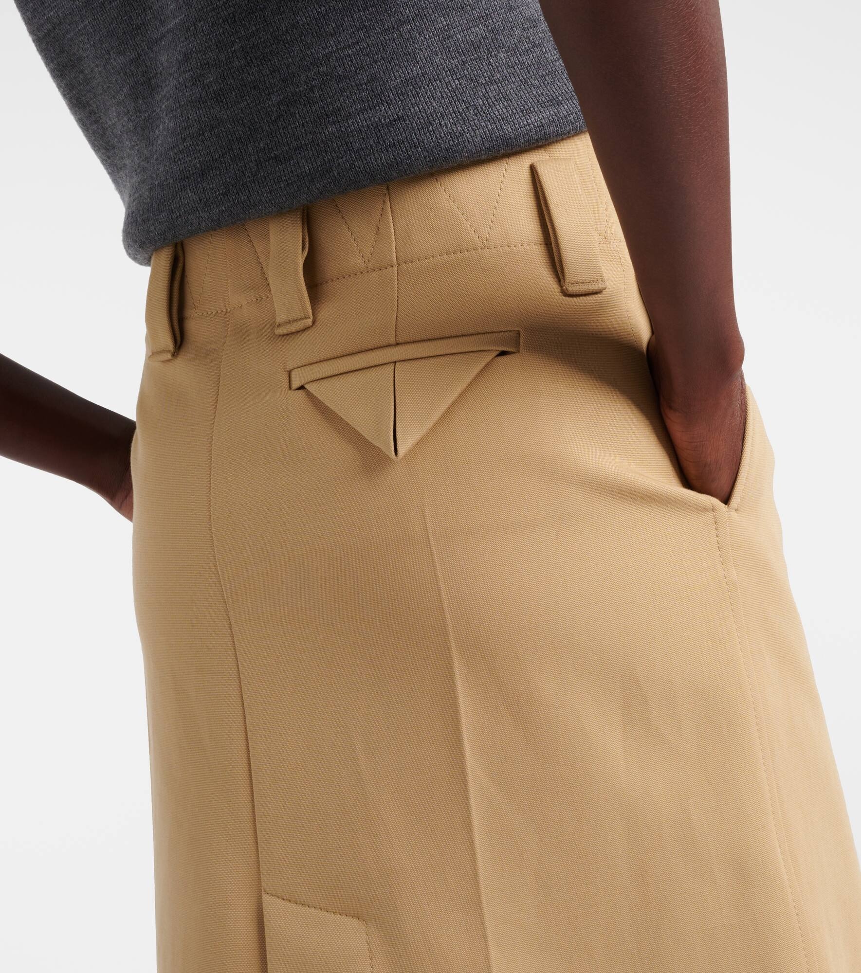 Cotton canvas pencil skirt - 6