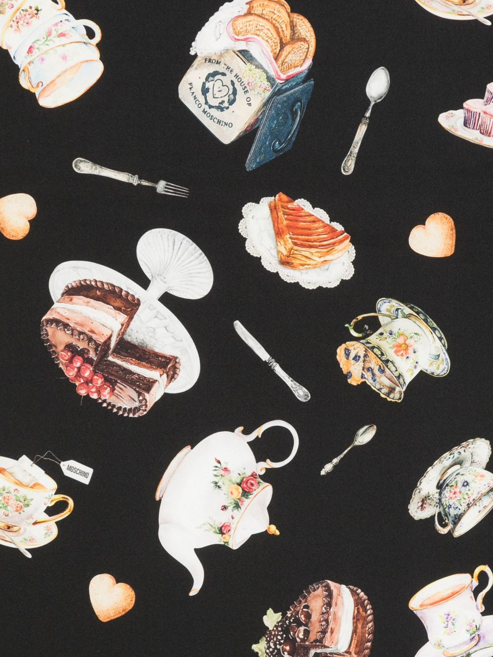 Tea Time-print silk scarf - 2