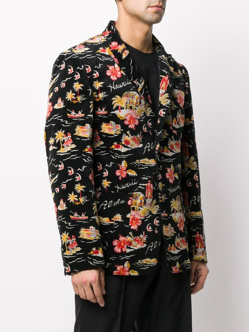 long sleeve floral pattern blazer 3