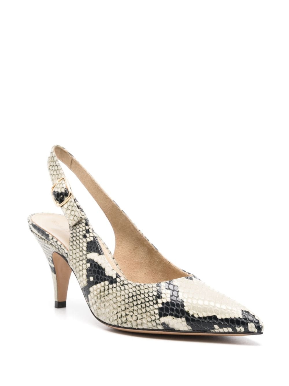 River 75mm python-embossed pumps - 2