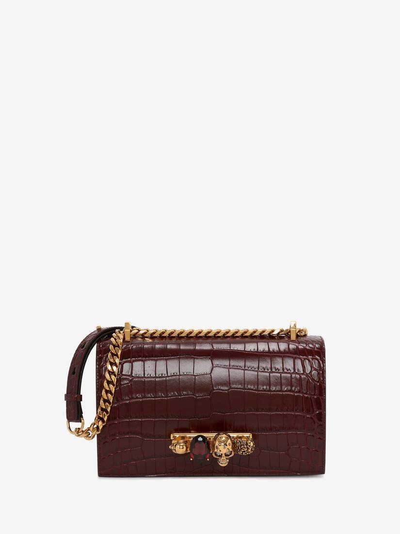 Women's Jewelled Satchel in Madder - 1