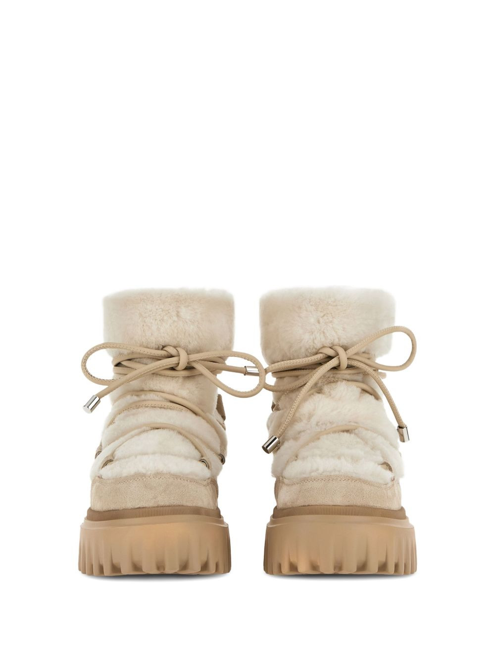 shearling-trim boots - 4