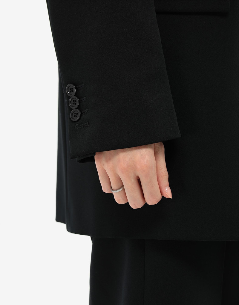 Logo silver slim ring 4