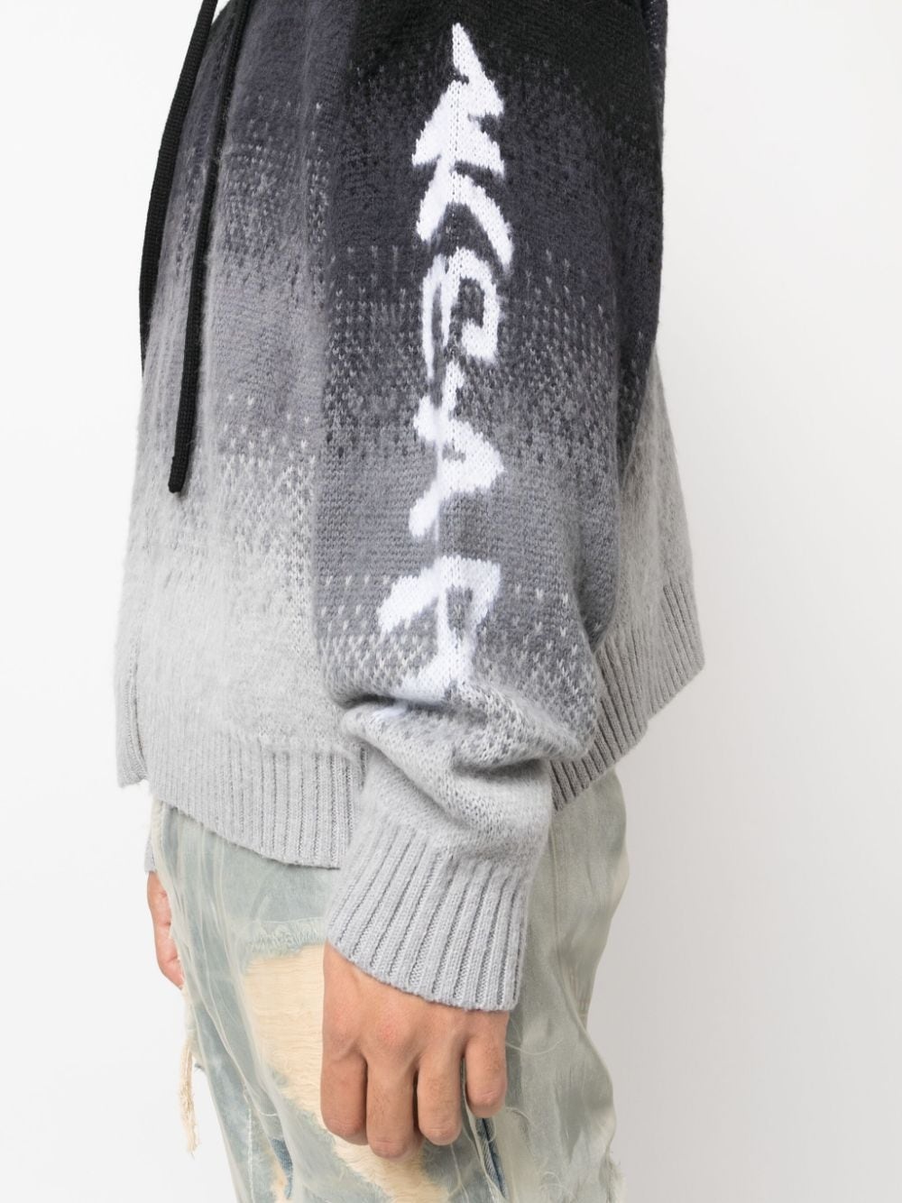 intarsia-knit hooded jacket - 5