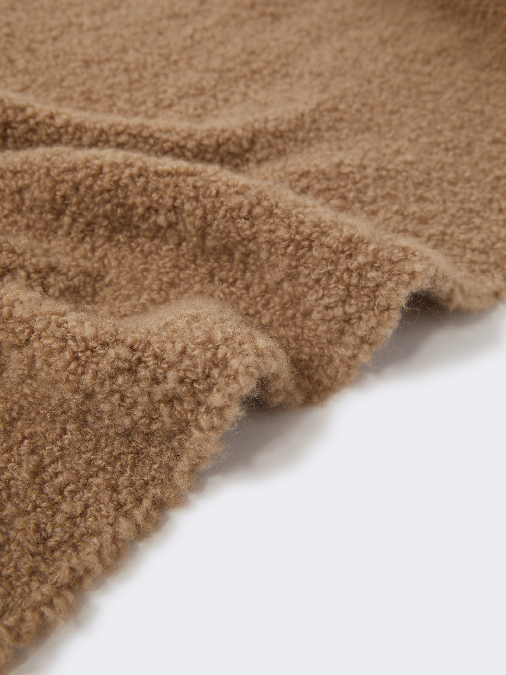 CALABRA Bouclé silk and camel scarf - 3