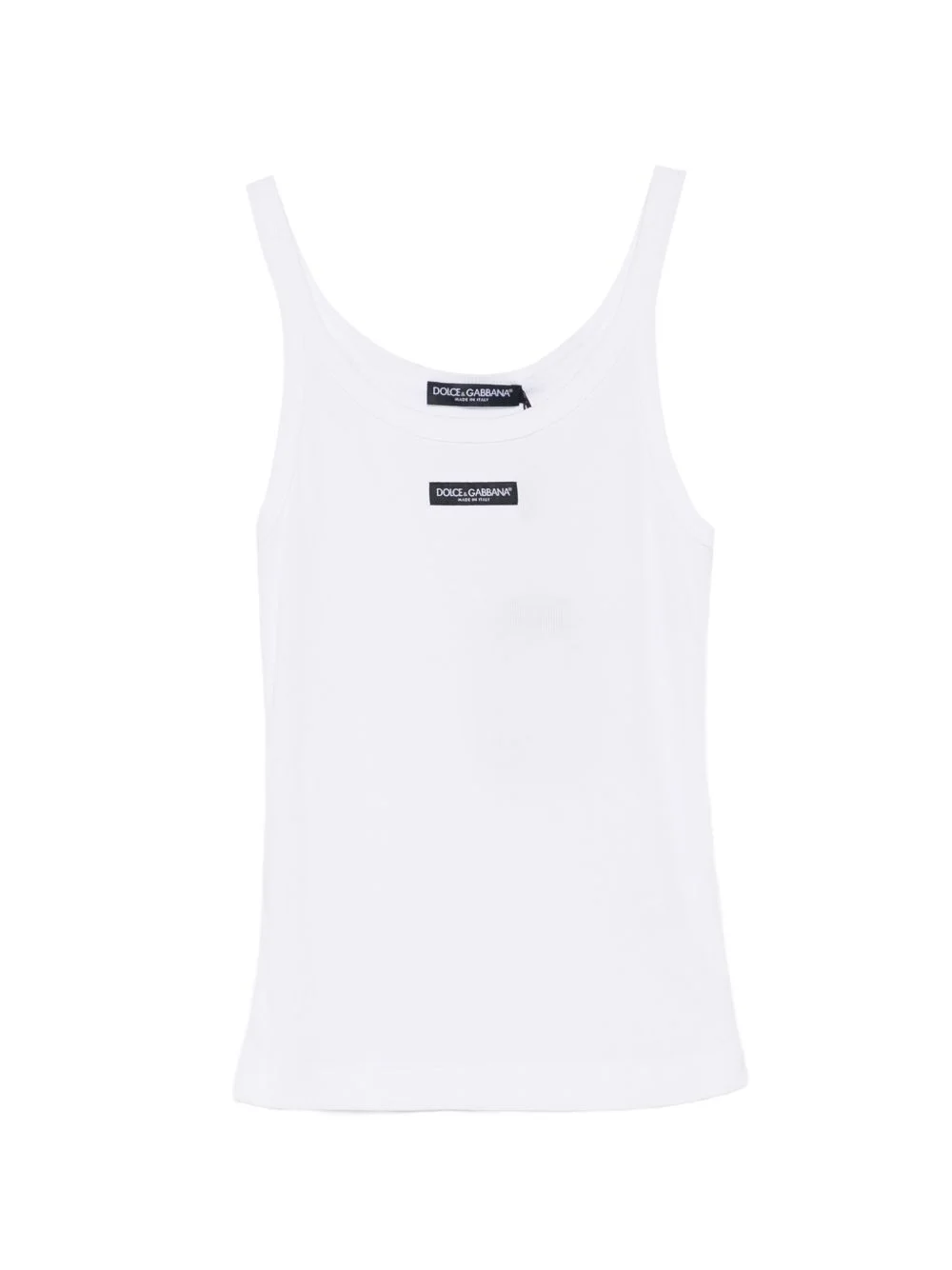 ribbed logo-label tank top - 1