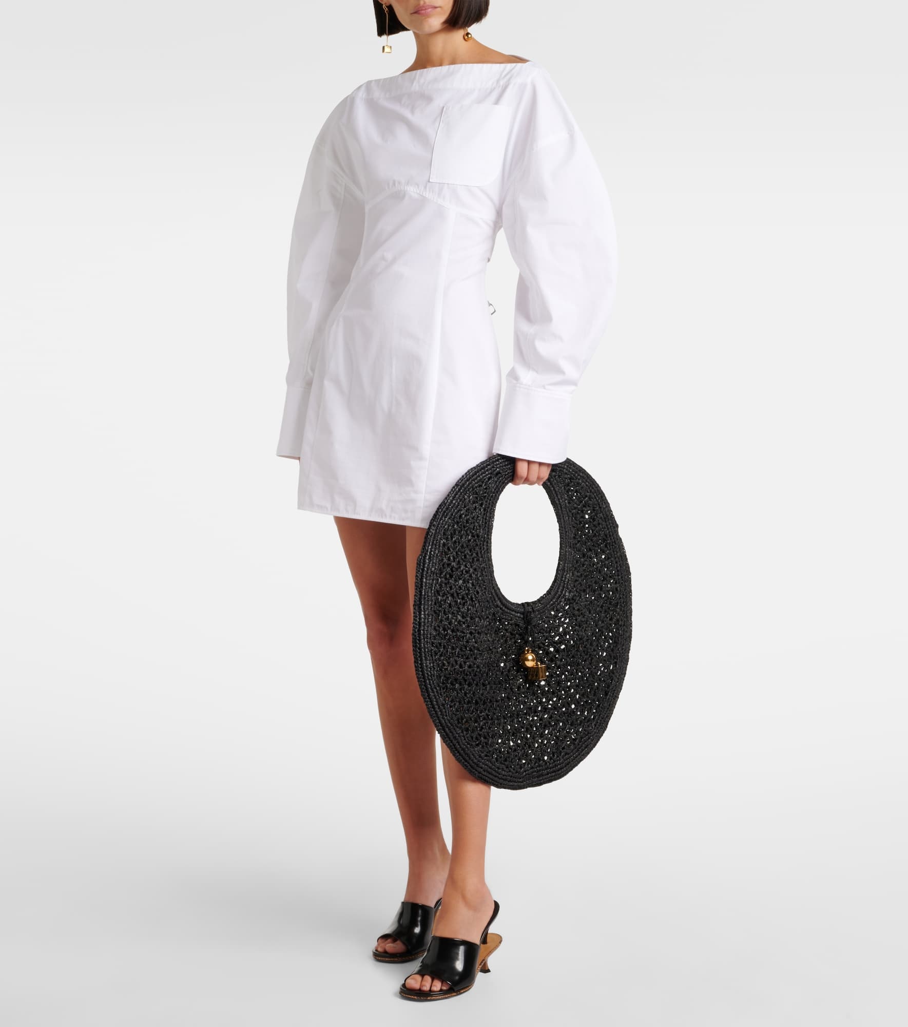 Le Rond Spiaggia raffia tote bag - 5