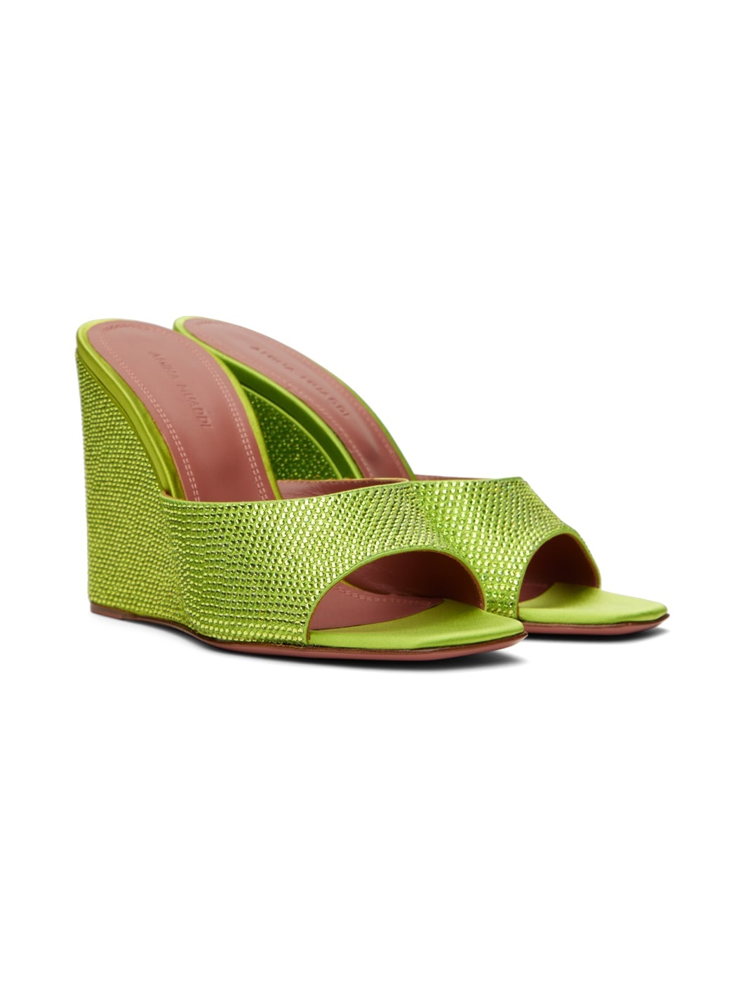 Green Lupita Wedge Sandals - 4