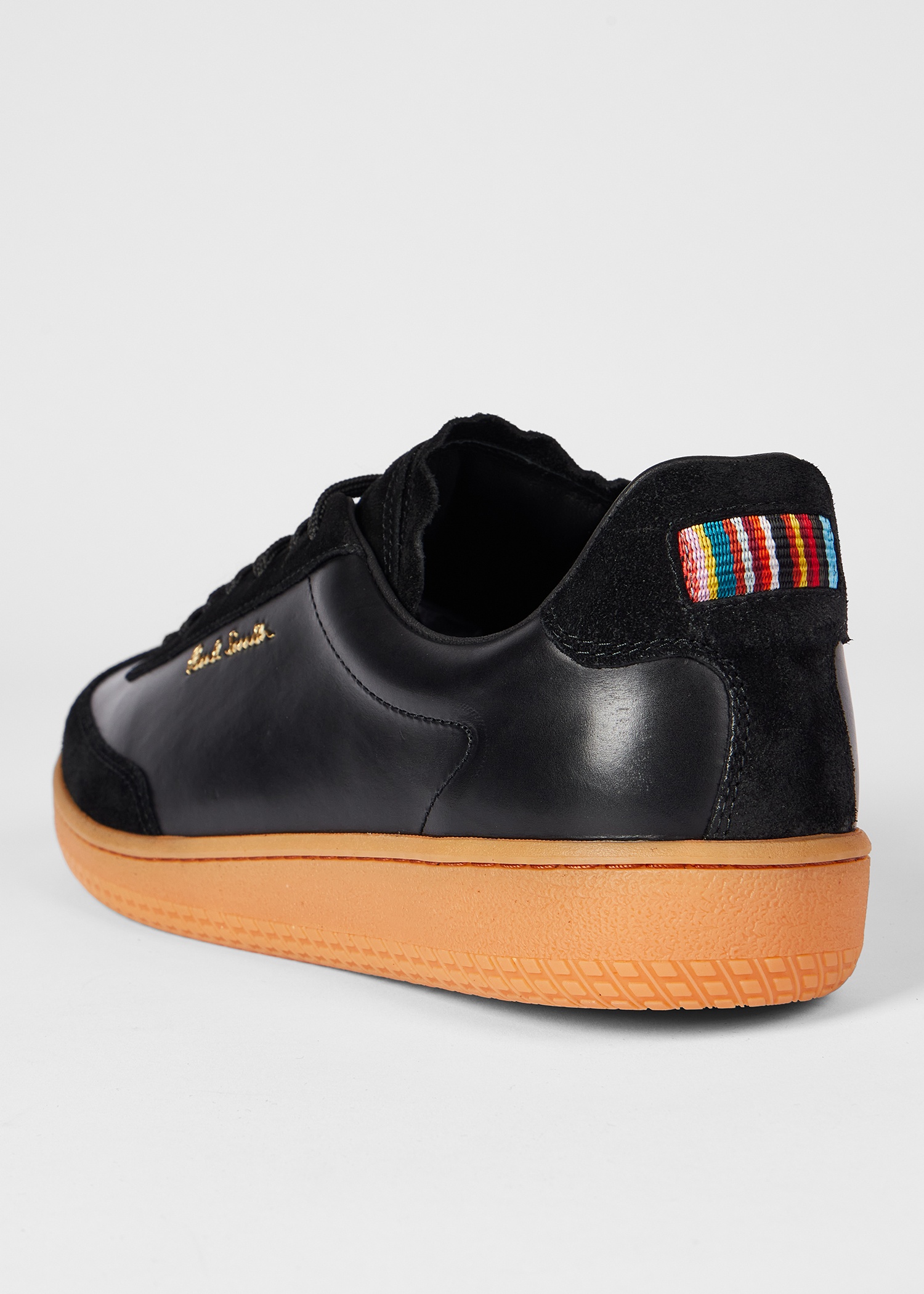 Black Leather 'Como' Trainers - 5
